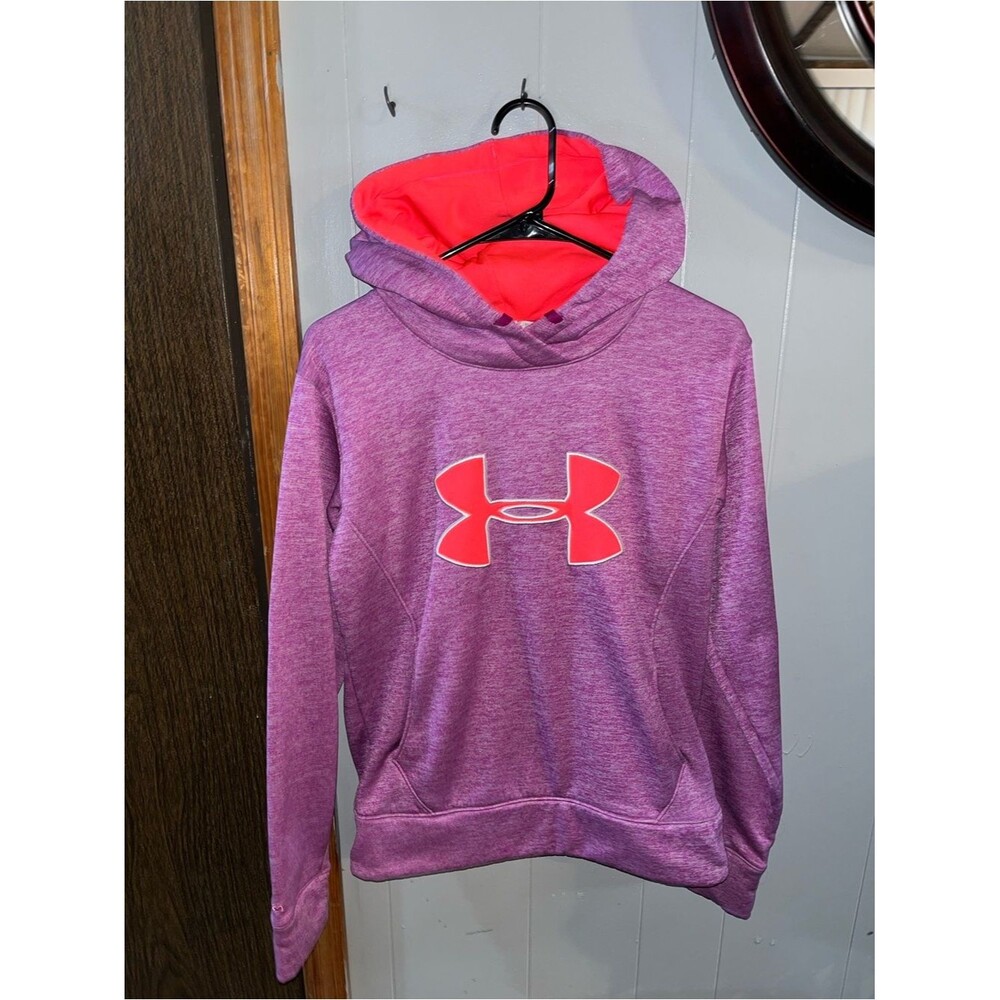 Under Armour Purple & Pink Girls' Pullover Hoodie size small